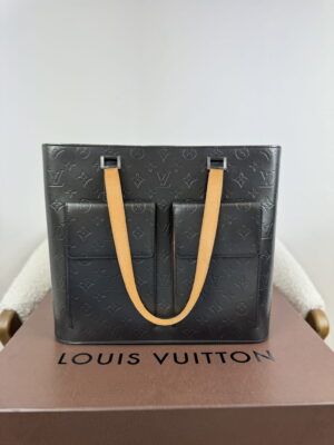 Louis Vuitton Monogram Matte Tote Will Wood Black