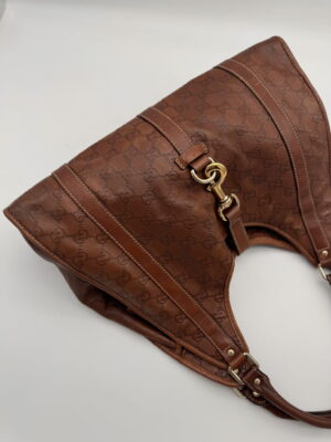 Torebka Gucci Jackie Leather Monogram Brown