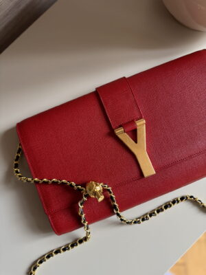 Torebka skórzana YSL Red Classic „Y”