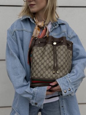 Torebka worek Gucci GG Supreme Sherry Line