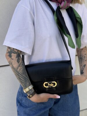 Torebka Celine Carriage Shoulder Bag Leather Black
