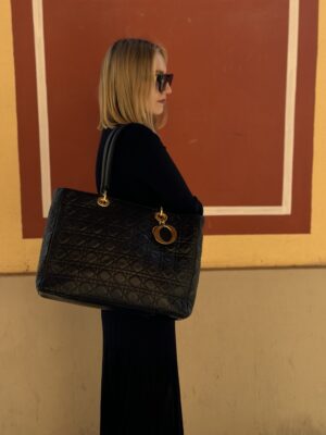 Torebka Dior Tote Bag Lambskin Cannage Black