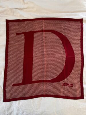 Jedwabna apaszka vintage Dior Trotter