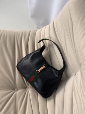 Torebka Gucci Jackie Black Leather 1970s