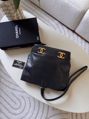 Chanel CC Leather Bucket Bag