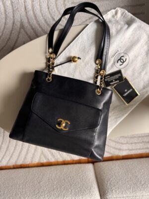 Torebka Chanel CC Coco Mark Chain Tote Bag Black