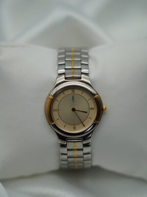 Zegarek YSL Yves Saint Laurent - złoto/srebrna koperta