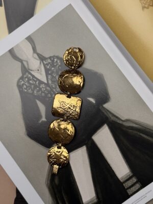 Bransoletka YSL Yves Saint Laurent - pozłacana 24k