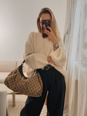 Torebka Gucci Abbey GG Canvas Brown