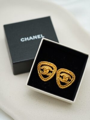 Klipsy Chanel CC lata 90-te
