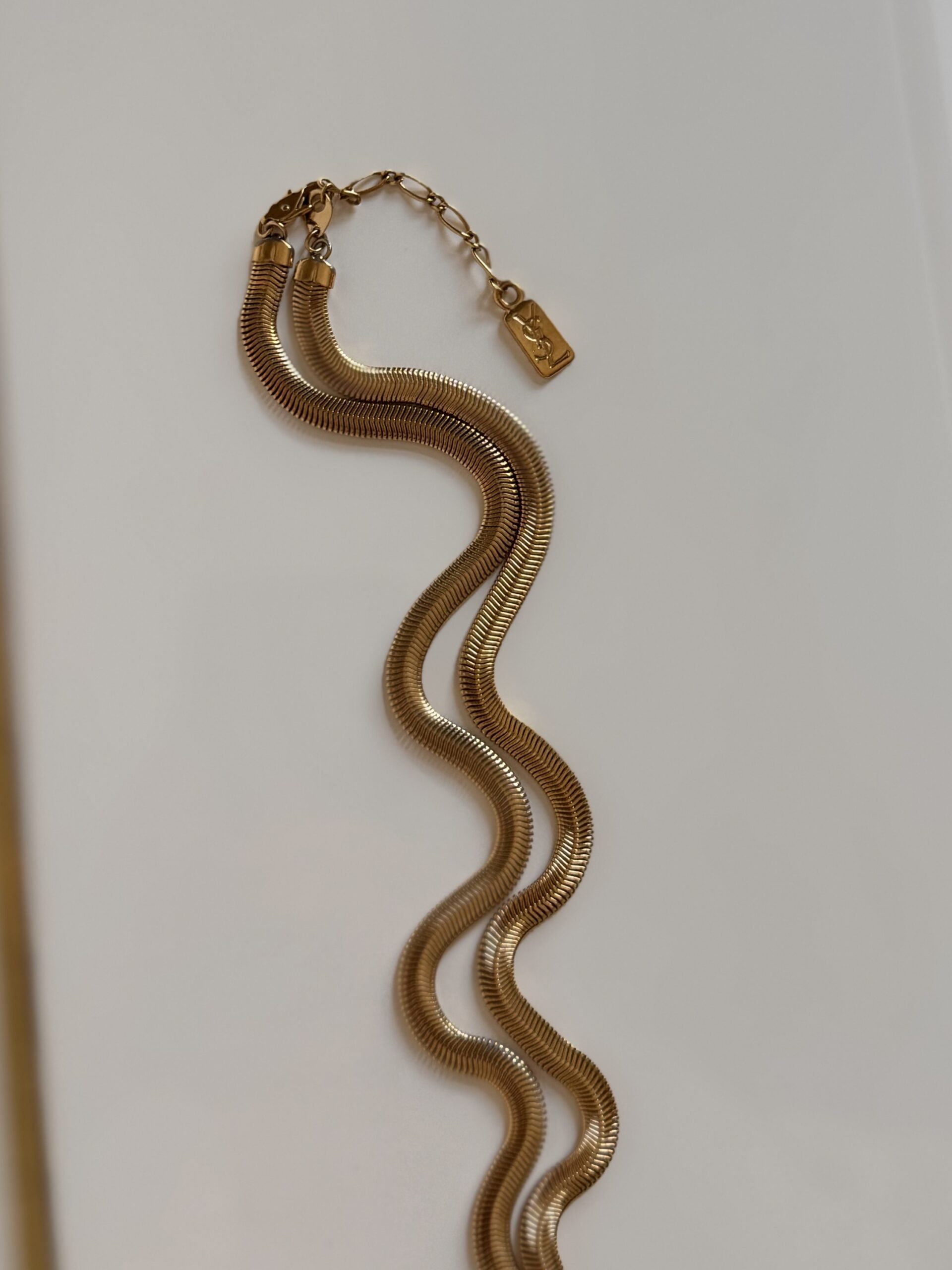Spektakularny naszyjnik YSL Yves Saint Laurent 24k - pełen komplet - obrazek 4