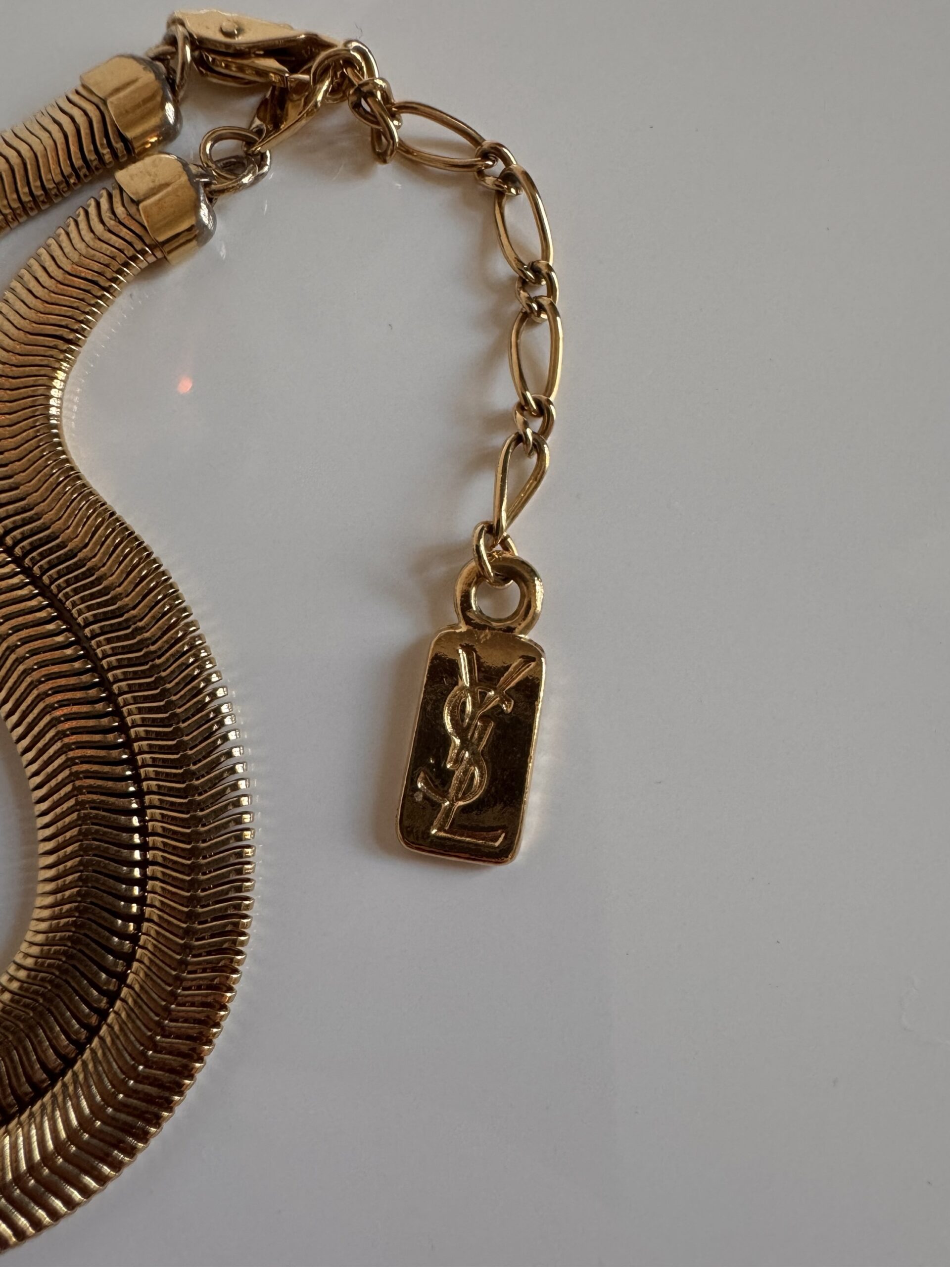 Spektakularny naszyjnik YSL Yves Saint Laurent 24k - pełen komplet - obrazek 7