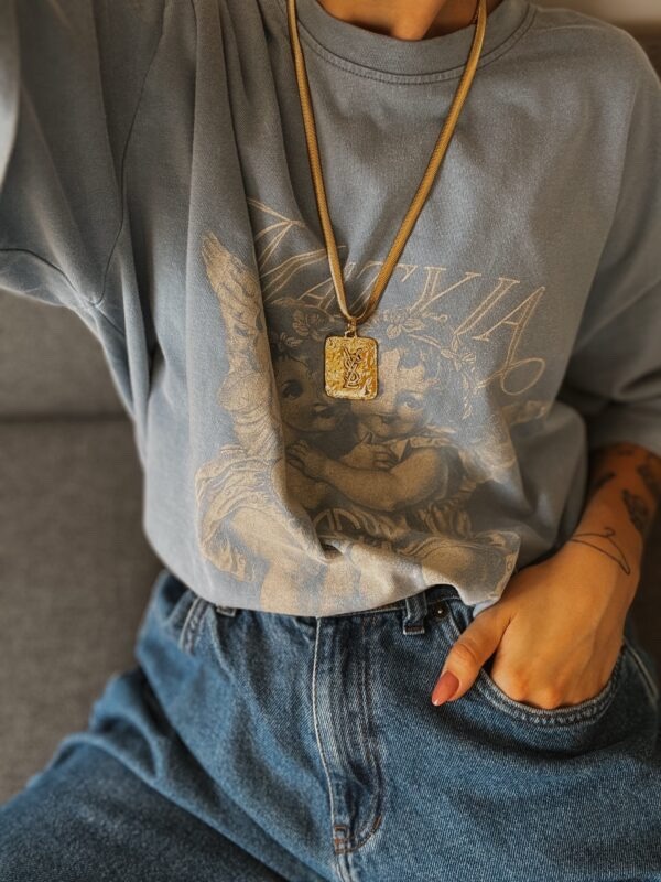 Spektakularny naszyjnik YSL Yves Saint Laurent 24k - pełen komplet - obrazek 8