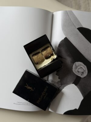 Spektakularne, duże klipsy YSL Yves Saint Laurent 24k
