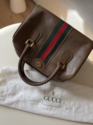 Gucci Boston Bag Leather Brown