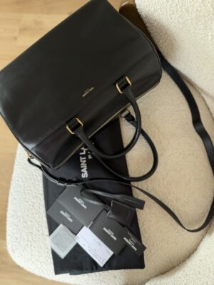 Torebka kuferek Saint Laurent Paris 2Way Leather Black