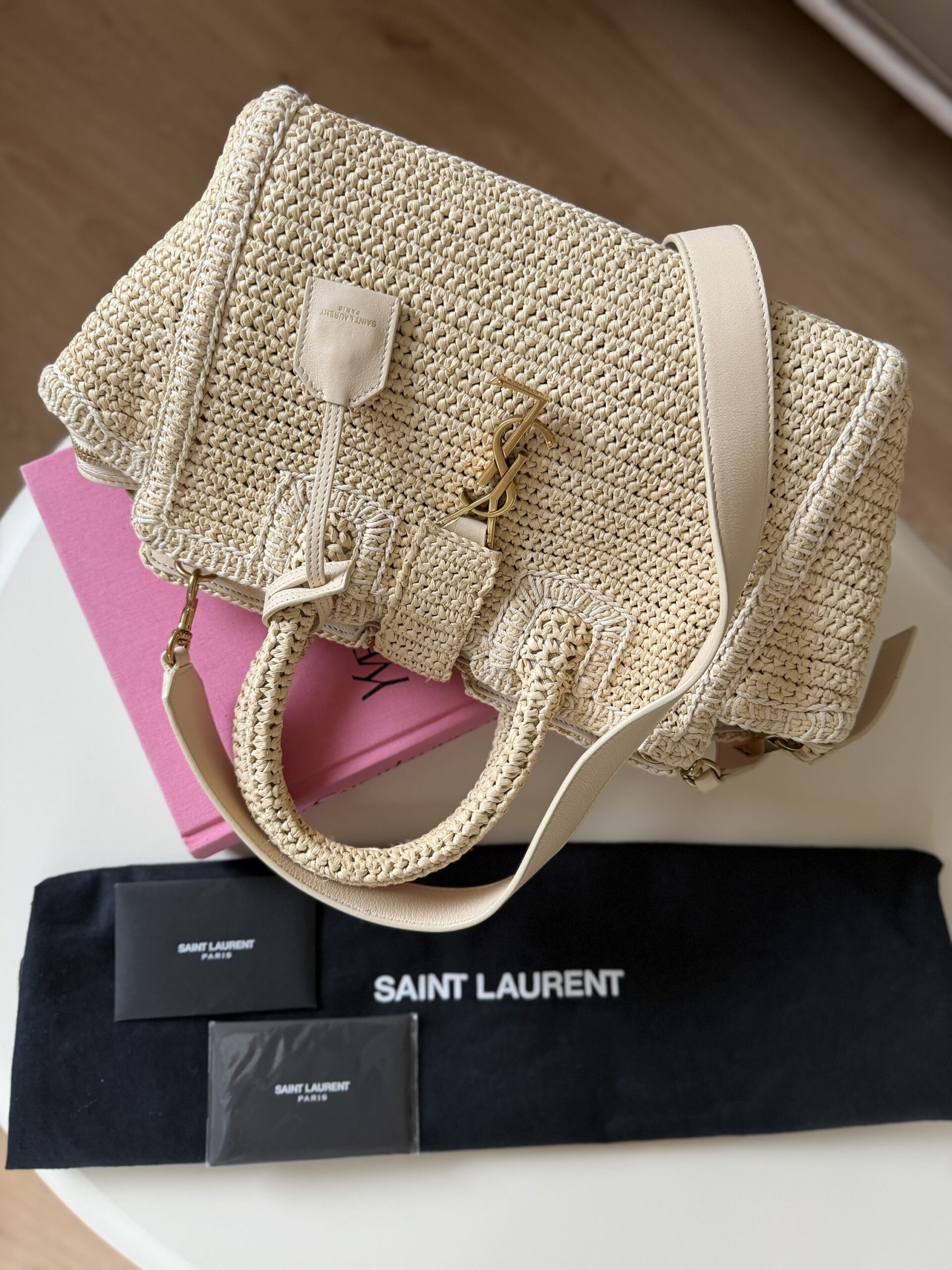 Saint Laurent Paris Cabas Bag Raffia