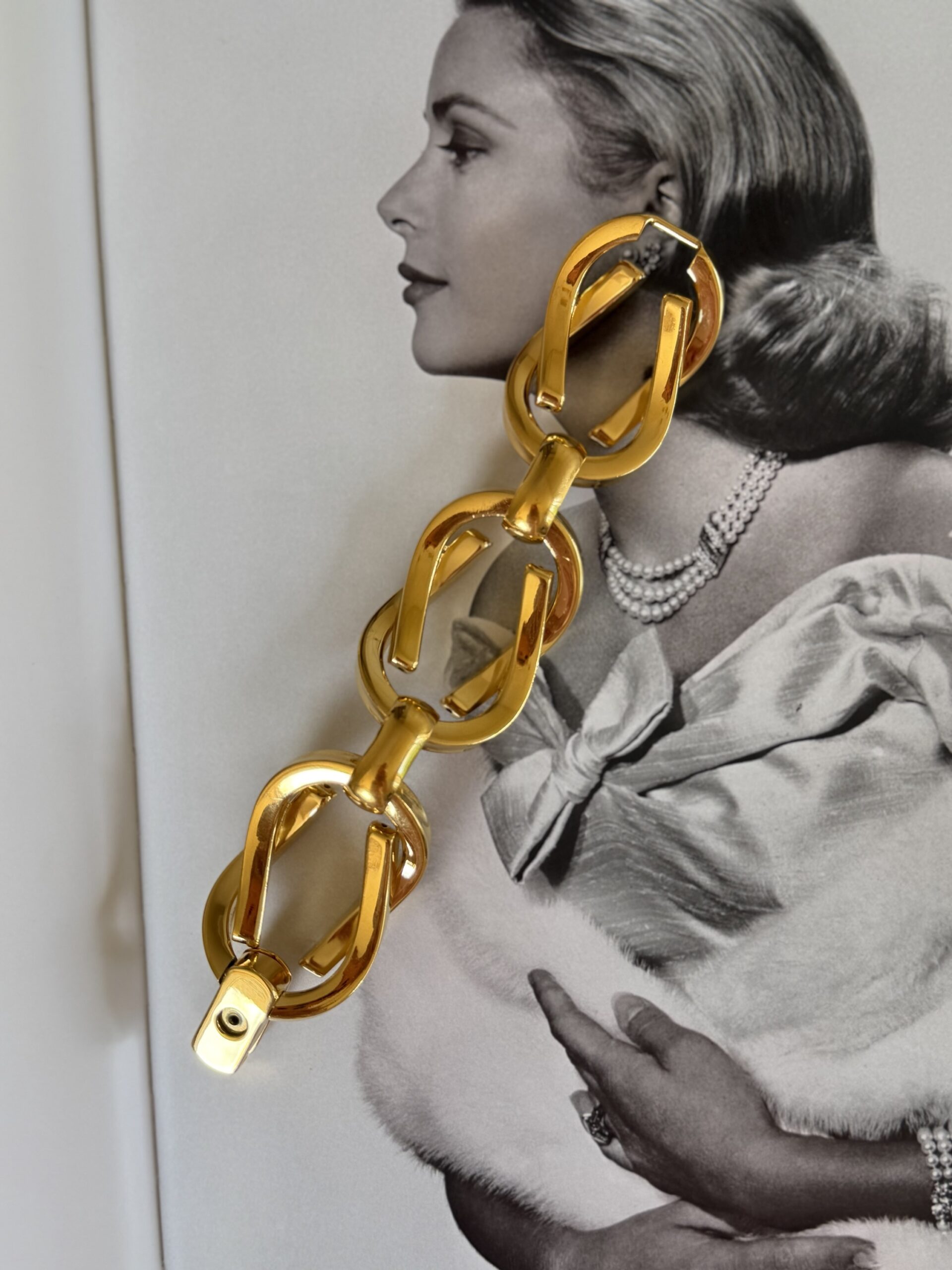 Masywna bransoleta Gucci (era Toma Forda) 1991 rok grubo pozłacana - obrazek 12