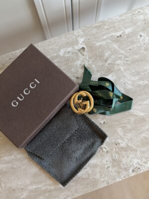 Pierścień do apaszki Gucci (era Toma Forda) grubo złocony