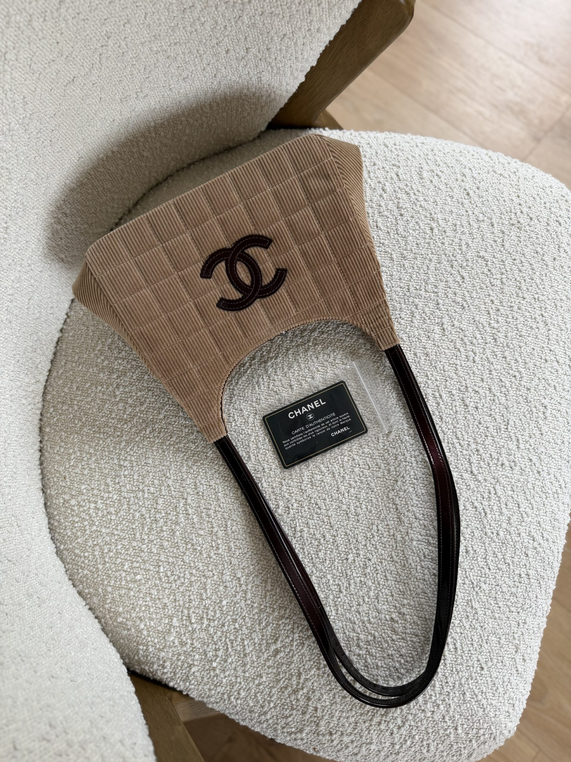 Torebka Chanel sztruksowa 2000-2002