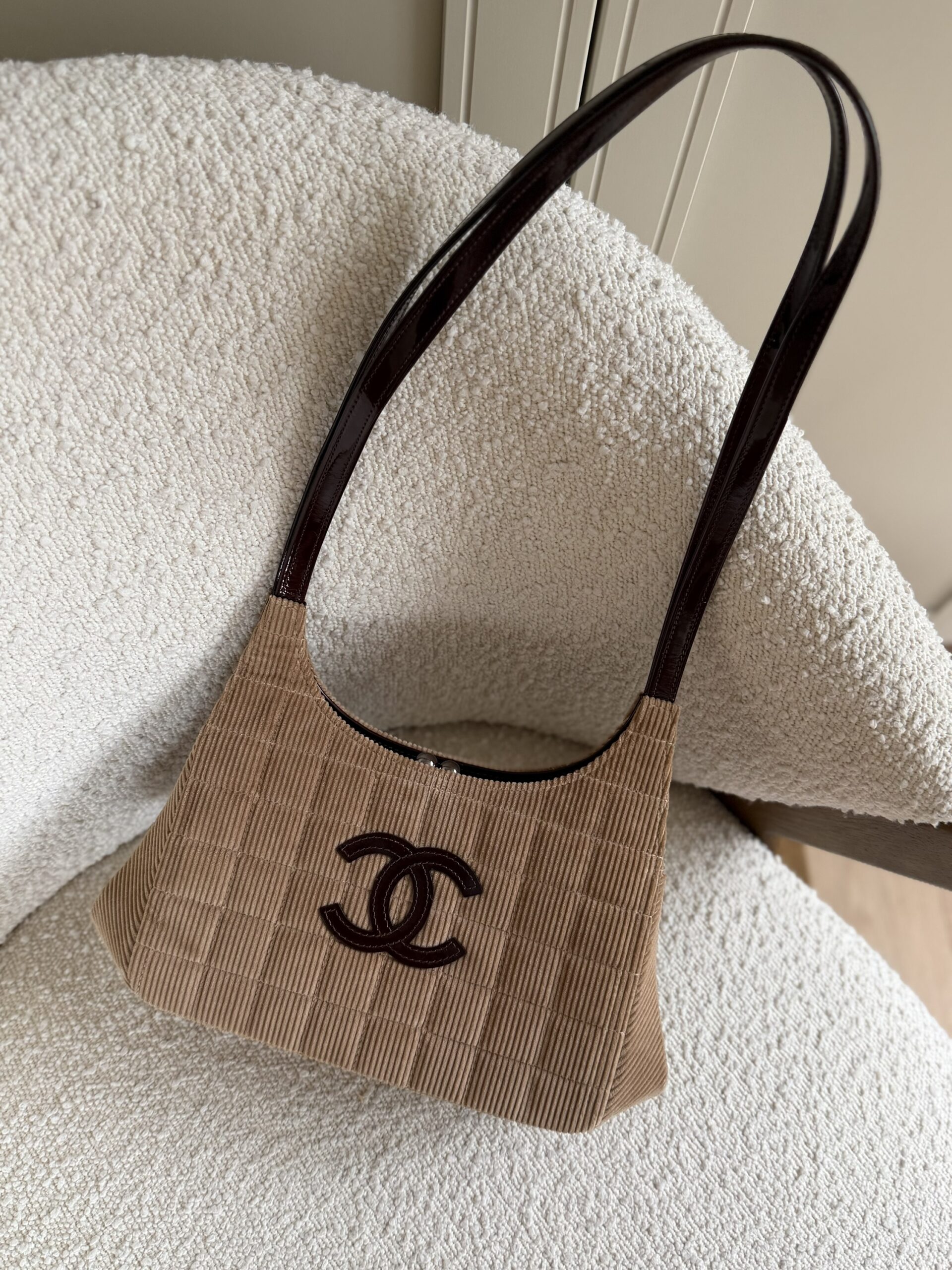 Torebka Chanel sztruksowa 2000-2002 - obrazek 10