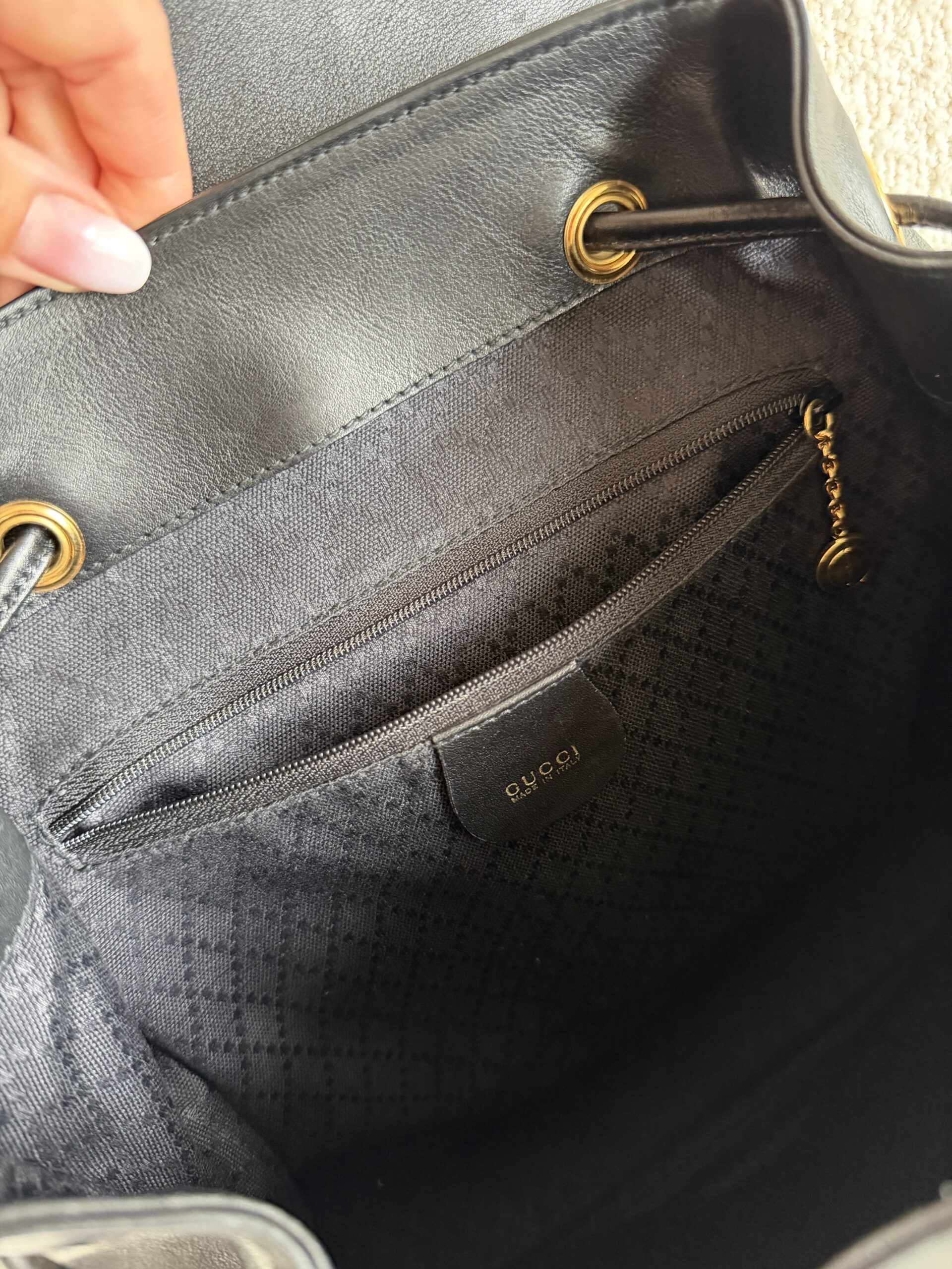Skórzany plecak Gucci Bamboo - obrazek 31
