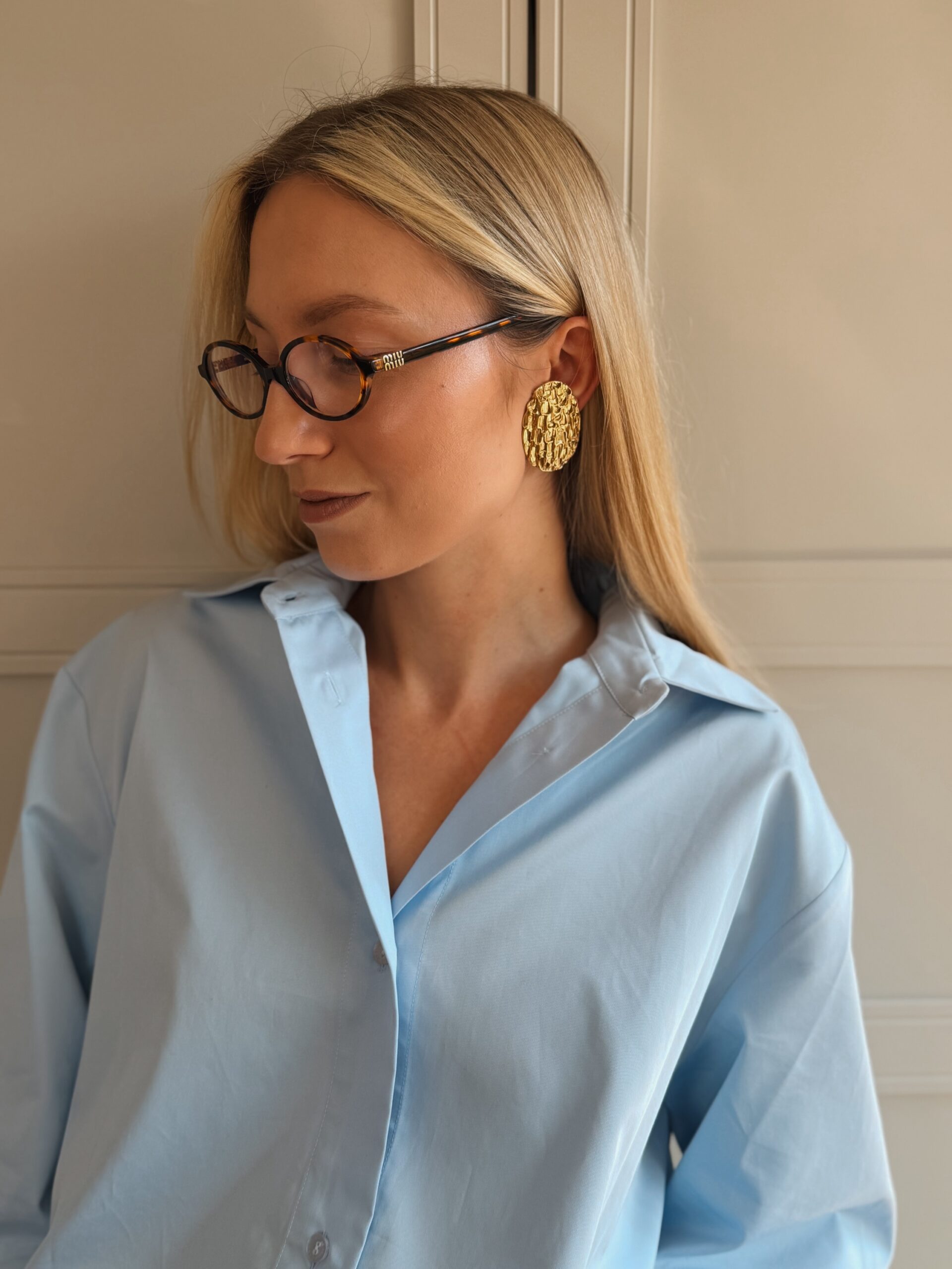 Spektakularne młotkowane klipsy YSL Yves Saint Laurent - obrazek 2