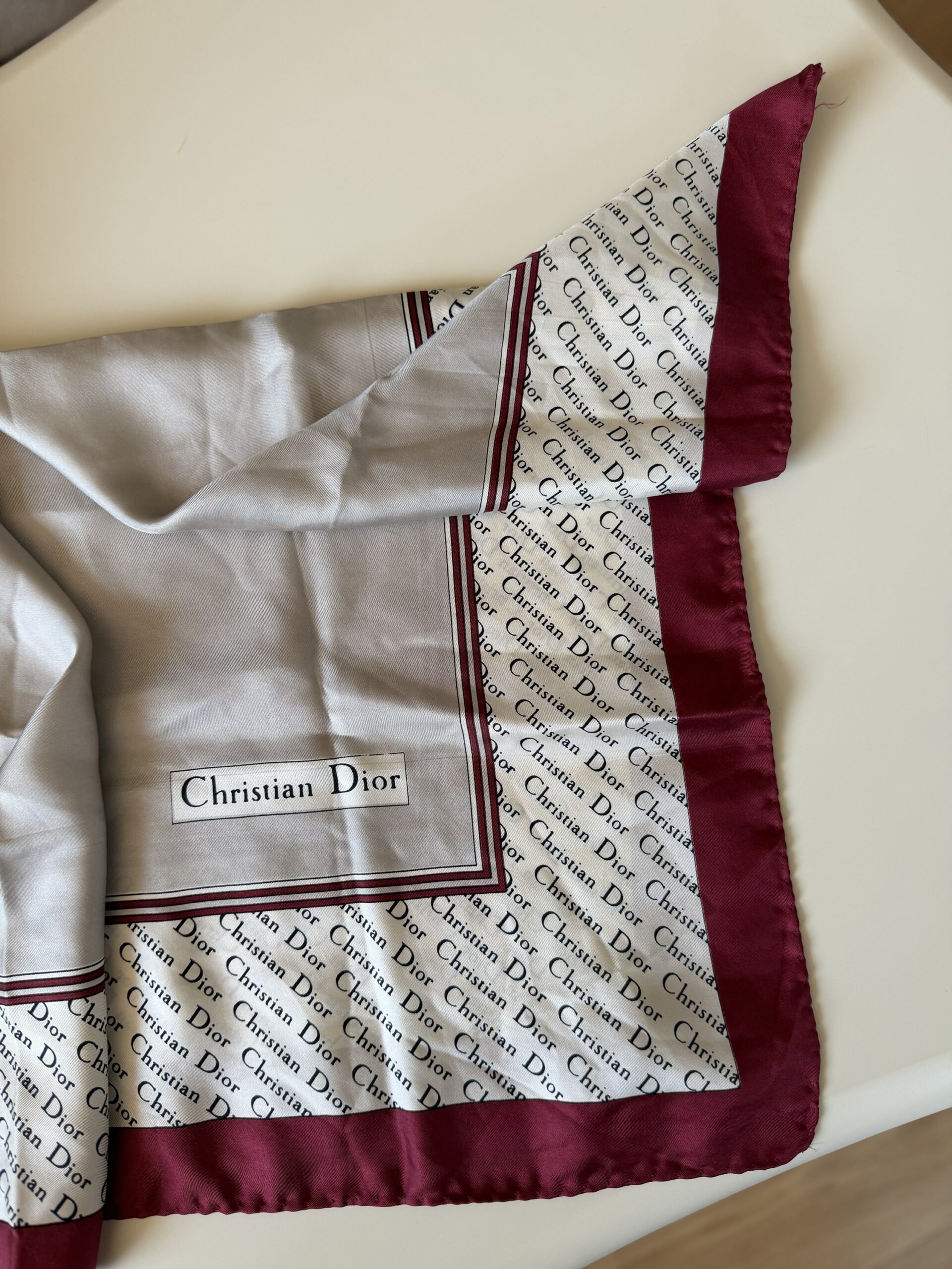 Jedwabna apaszka Christian Dior - obrazek 5