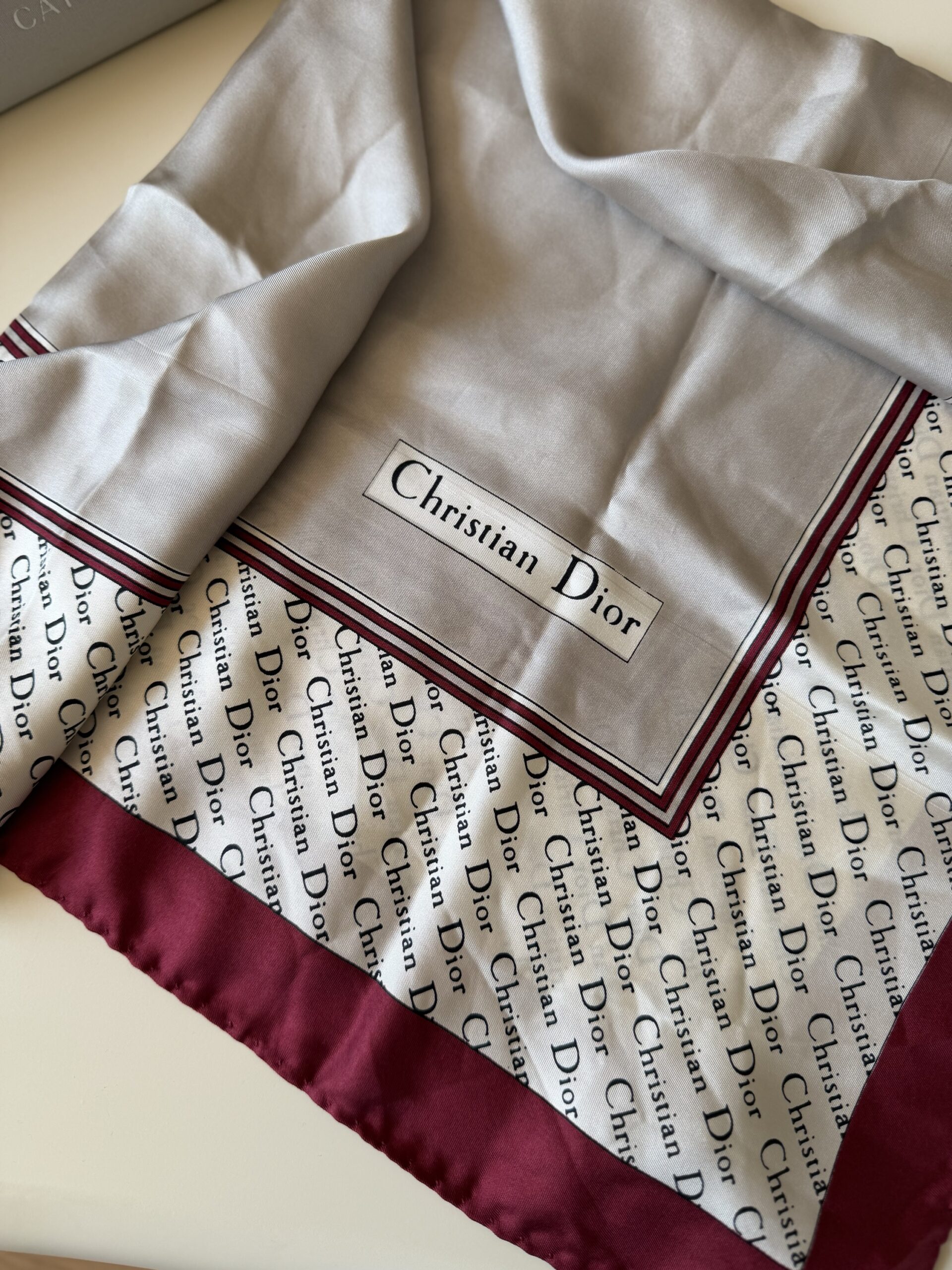 Jedwabna apaszka Christian Dior - obrazek 6