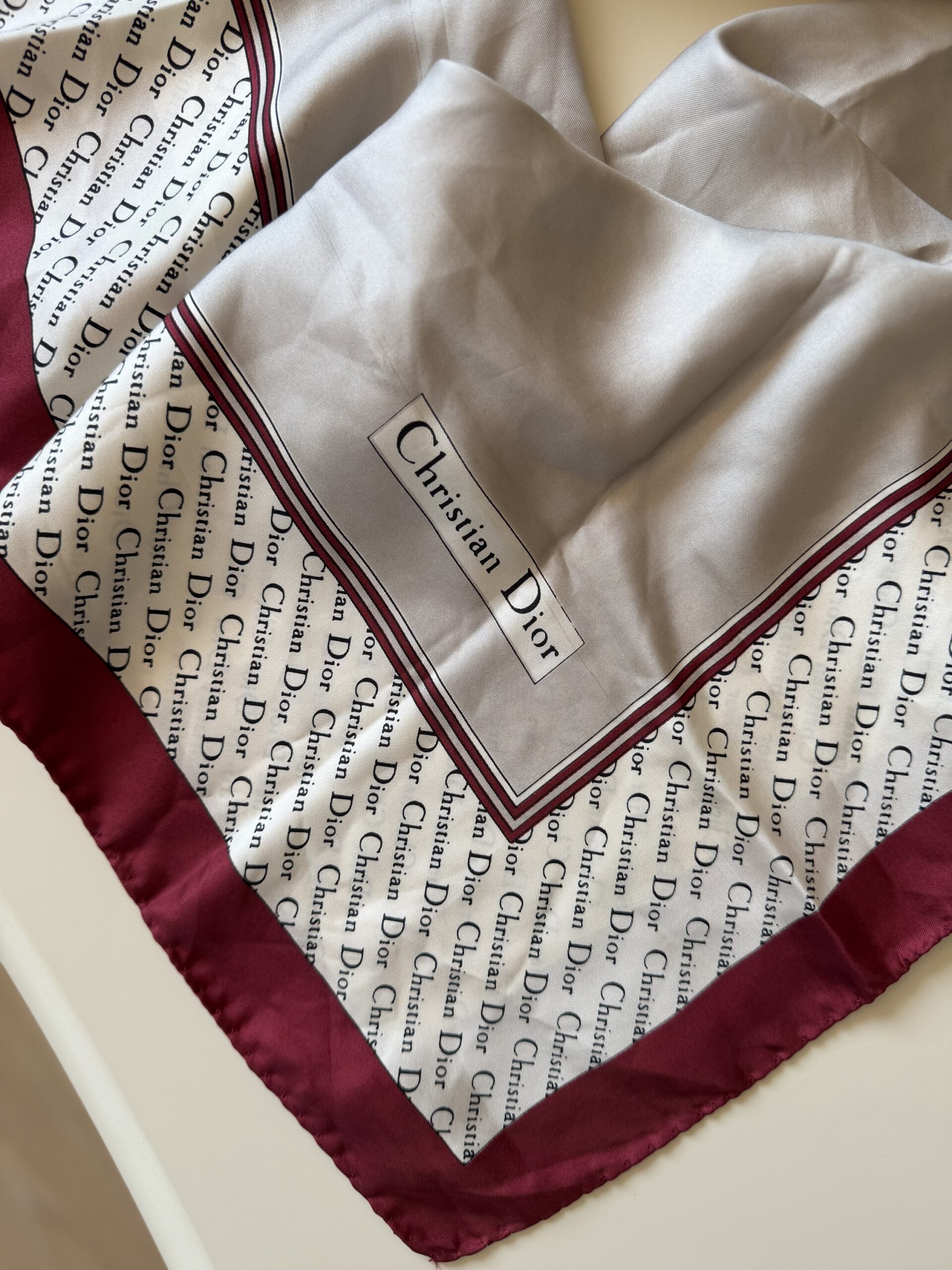 Jedwabna apaszka Christian Dior - obrazek 8