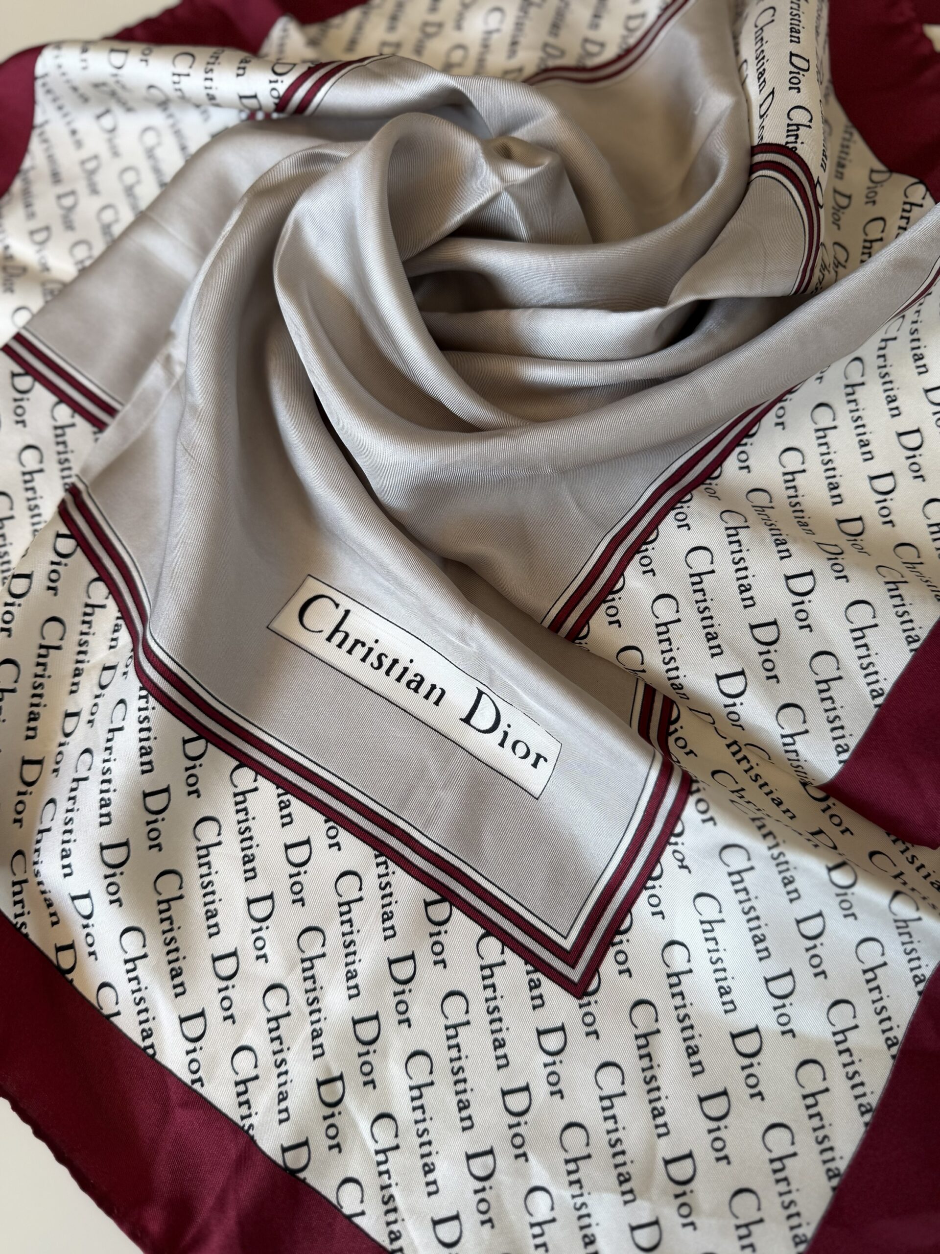 Jedwabna apaszka Christian Dior - obrazek 2