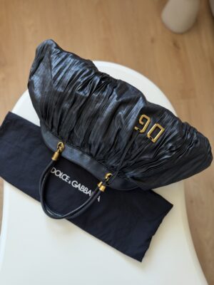 Torebka Dolce & Gabbana plisowana skóra