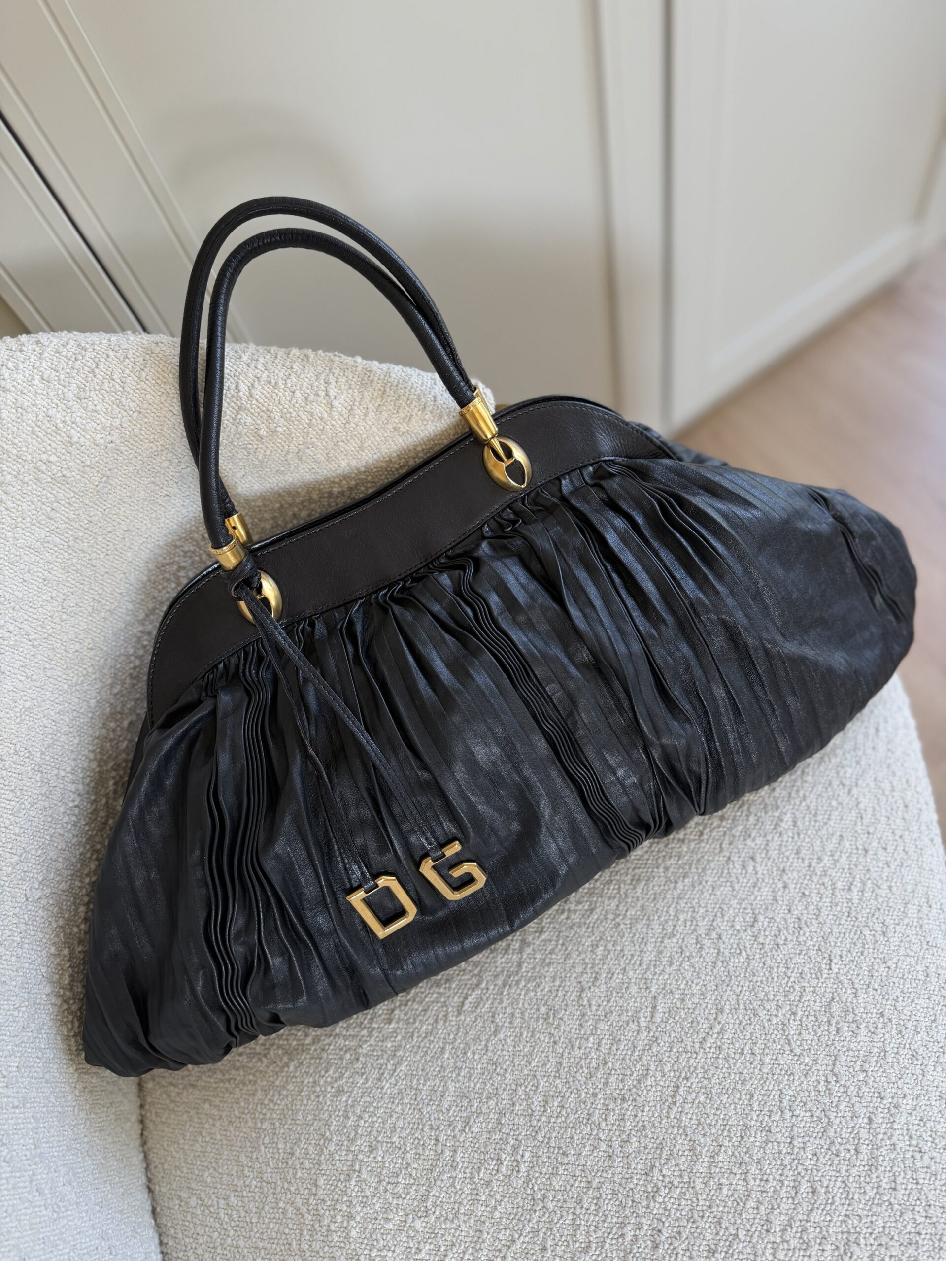 Torebka Dolce & Gabbana plisowana skóra - obrazek 6