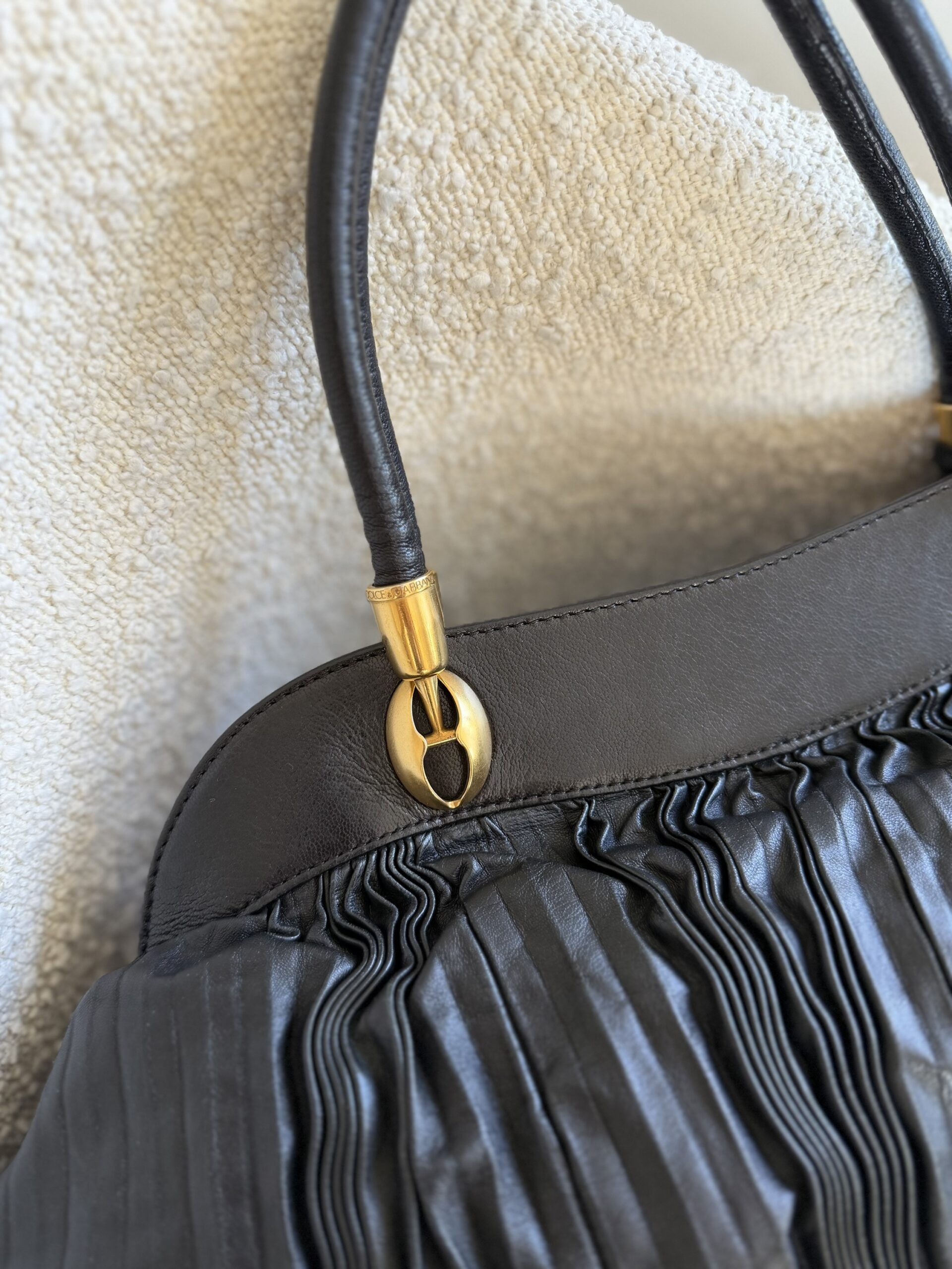 Torebka Dolce & Gabbana plisowana skóra - obrazek 17