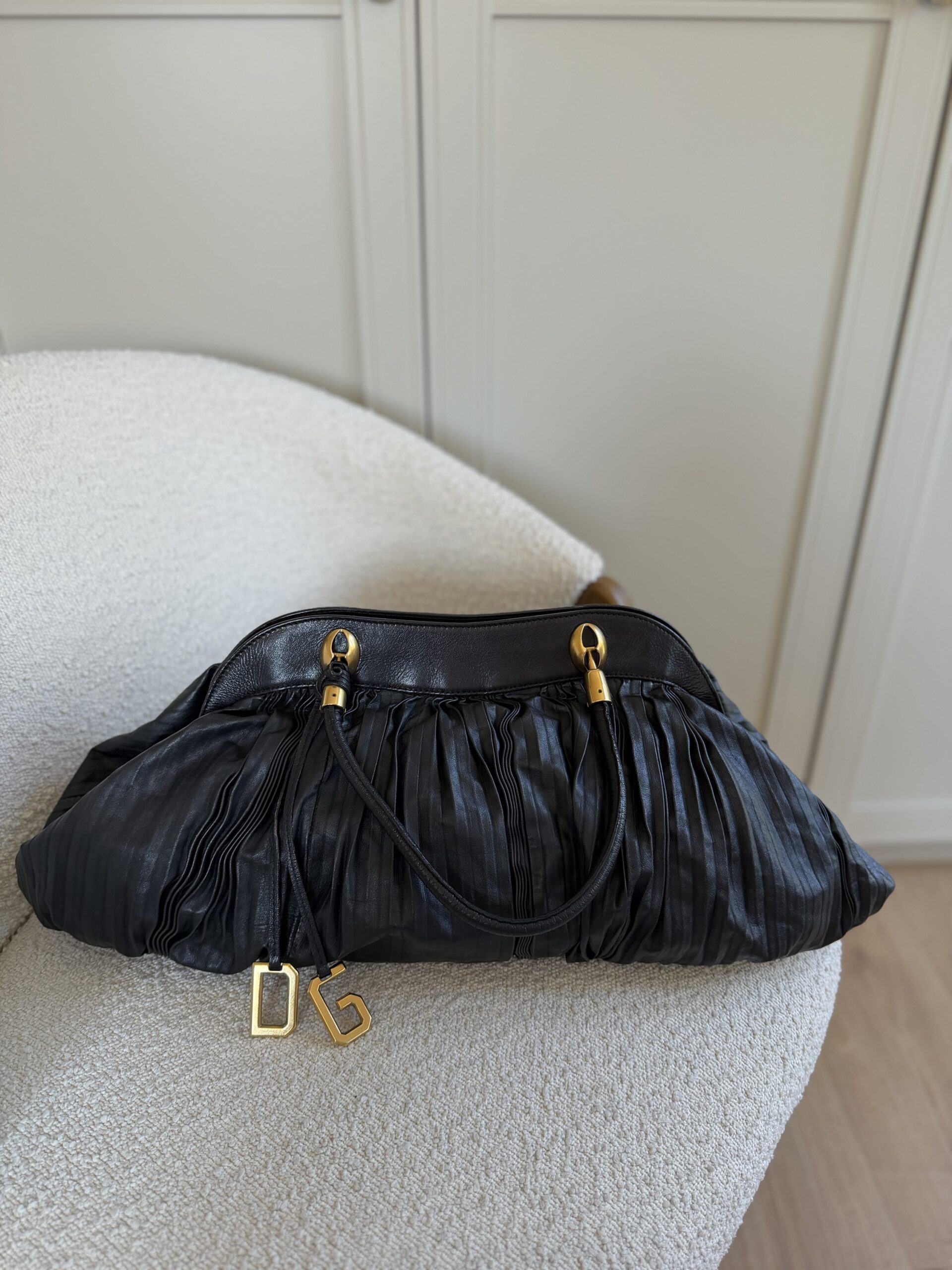 Torebka Dolce & Gabbana plisowana skóra - obrazek 18