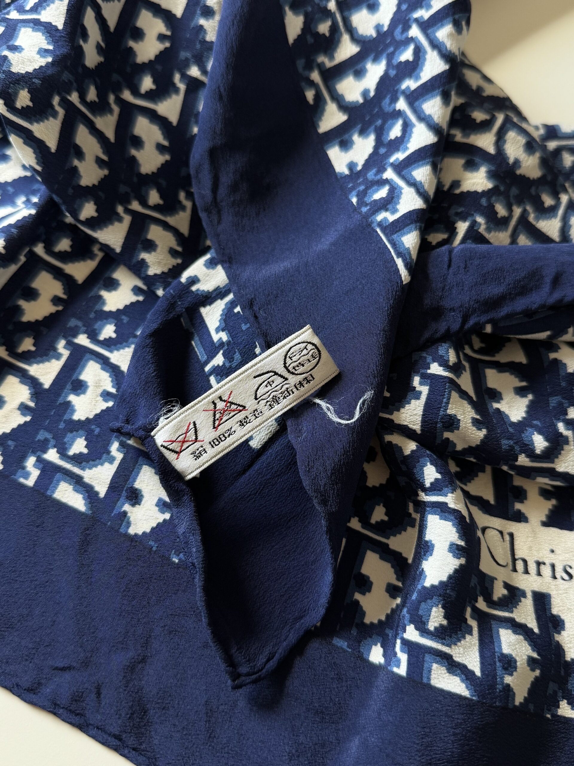 Jedwabna apaszka Christian Dior Monogram Trotter - obrazek 6