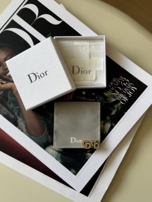 Klipsy Christian Dior CD z kryształkami (pełen komplet)