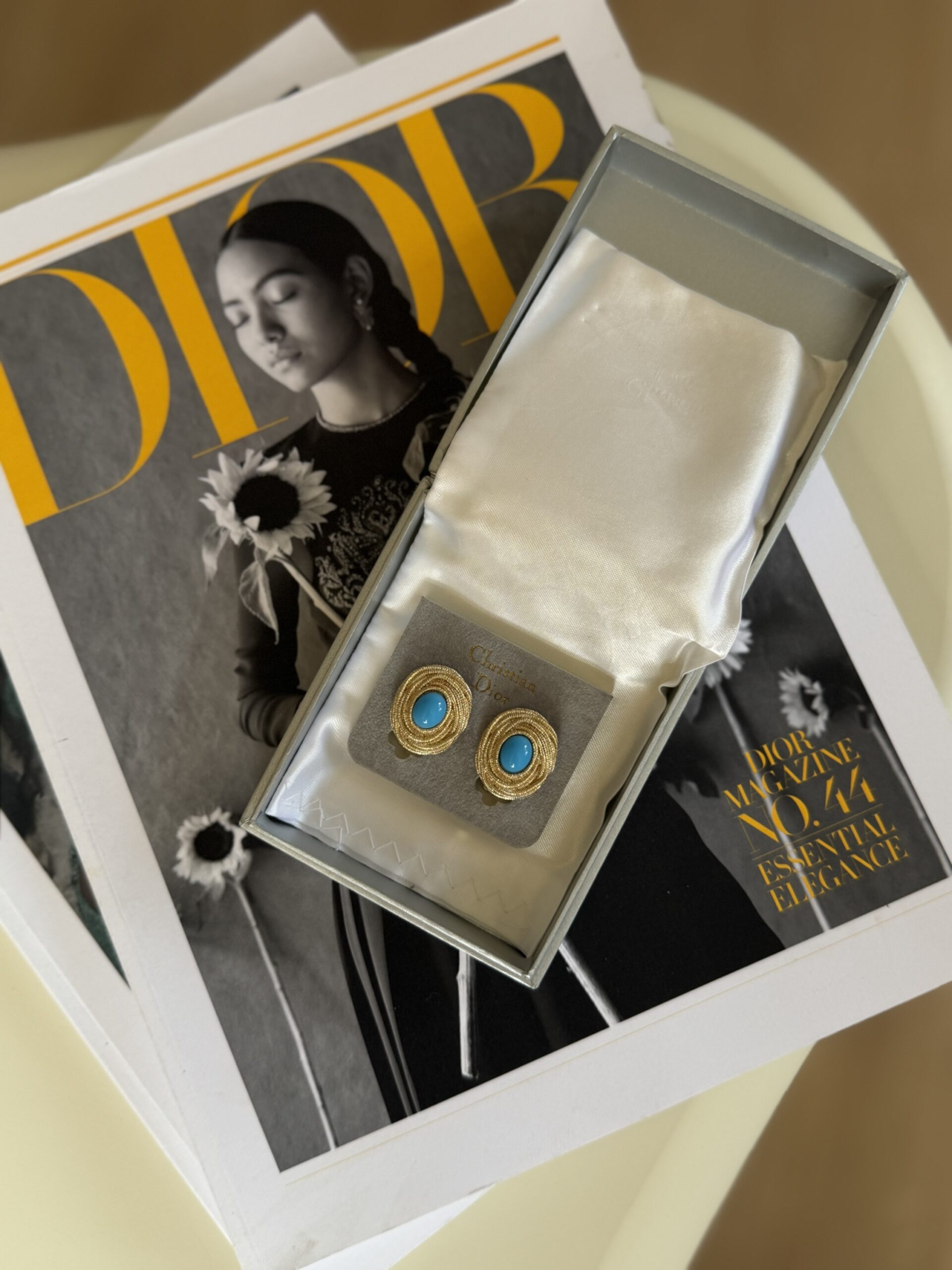 Klipsy Christian Dior Organza z oryginalnym pudełkiem i woreczkiem - obrazek 3