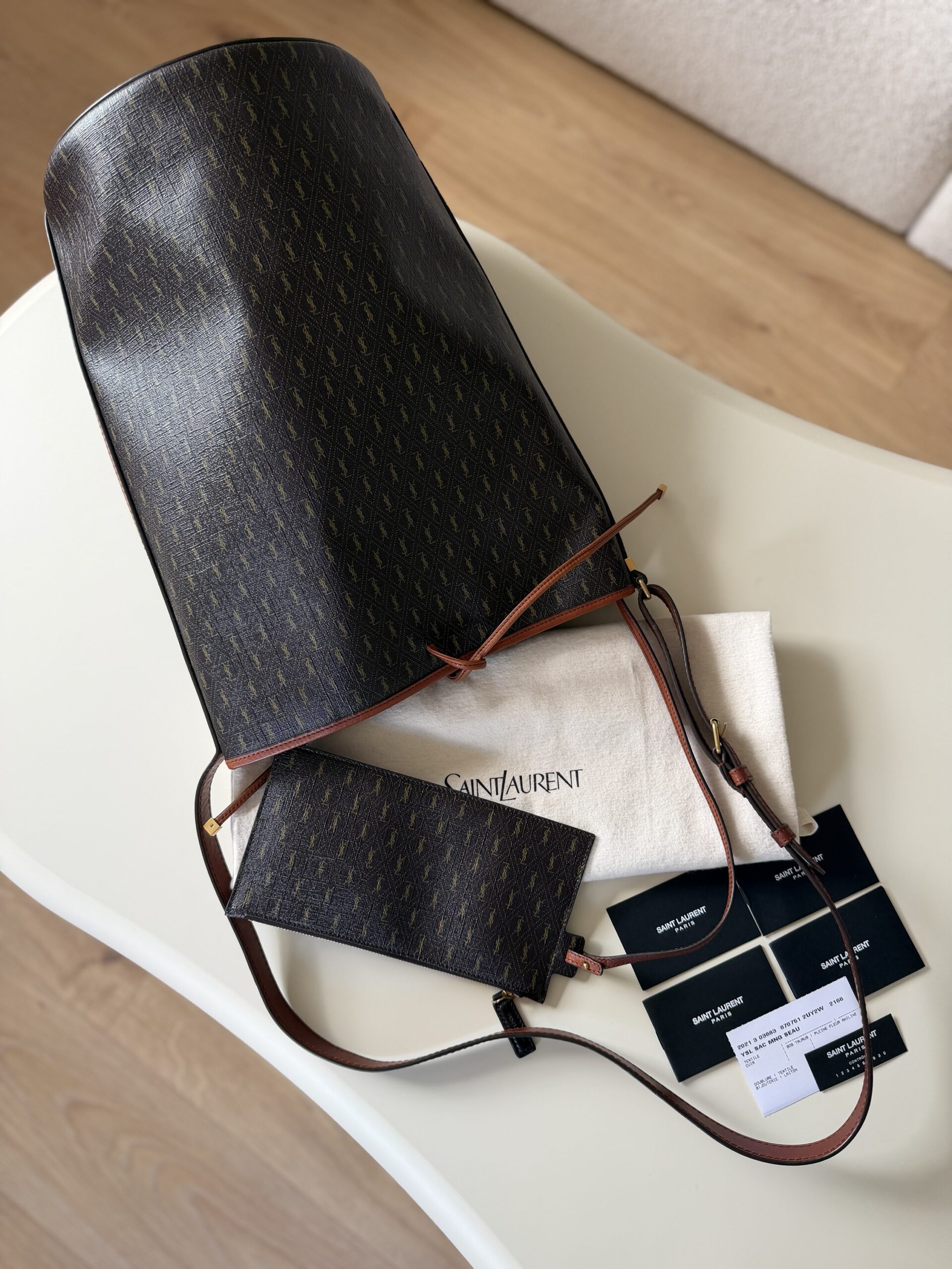 Canvas Bucket Bag Saint Laurent Paris - FABRYCZNIE NOWY