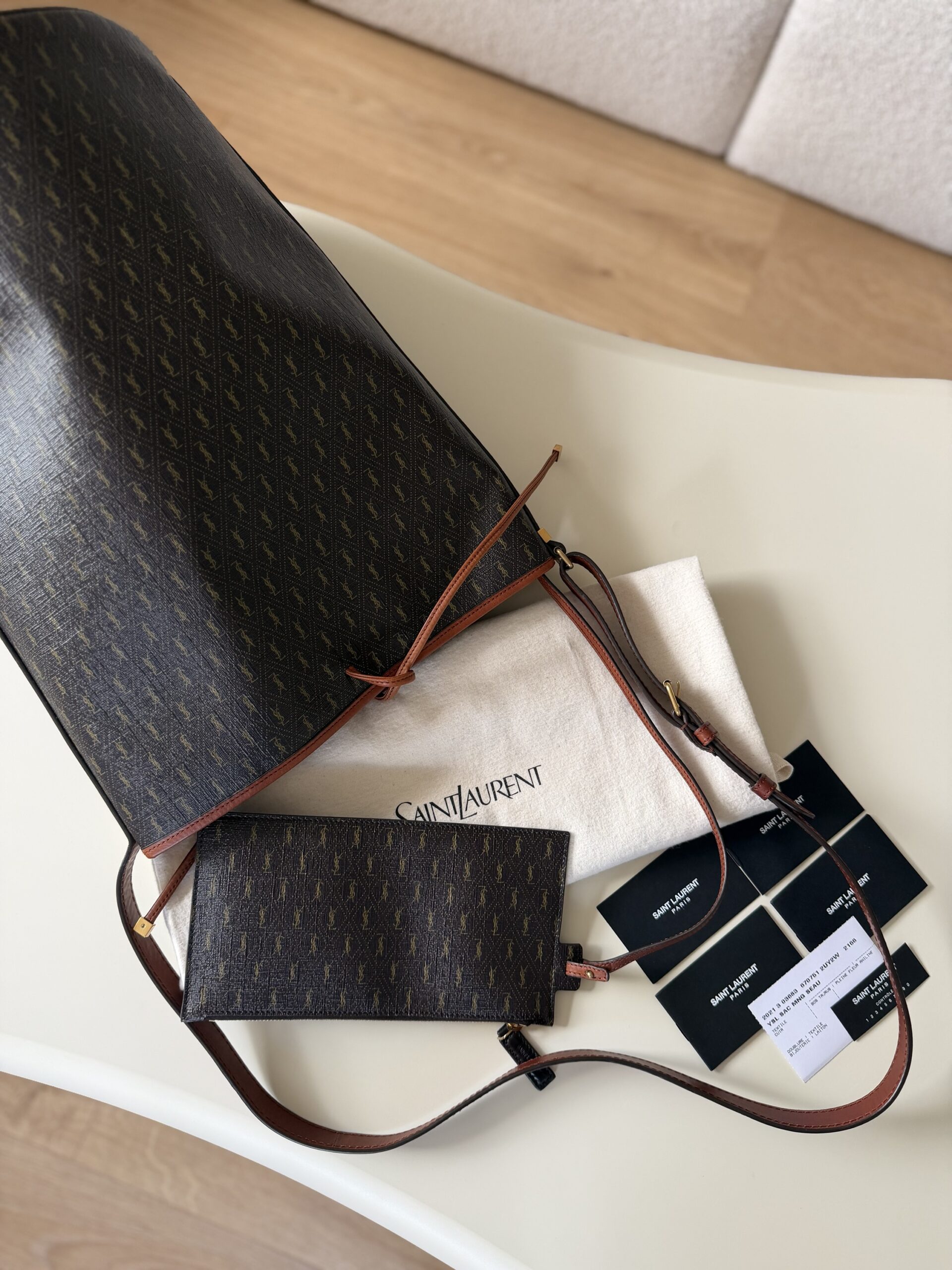 Canvas Bucket Bag Saint Laurent Paris - FABRYCZNIE NOWY - obrazek 5
