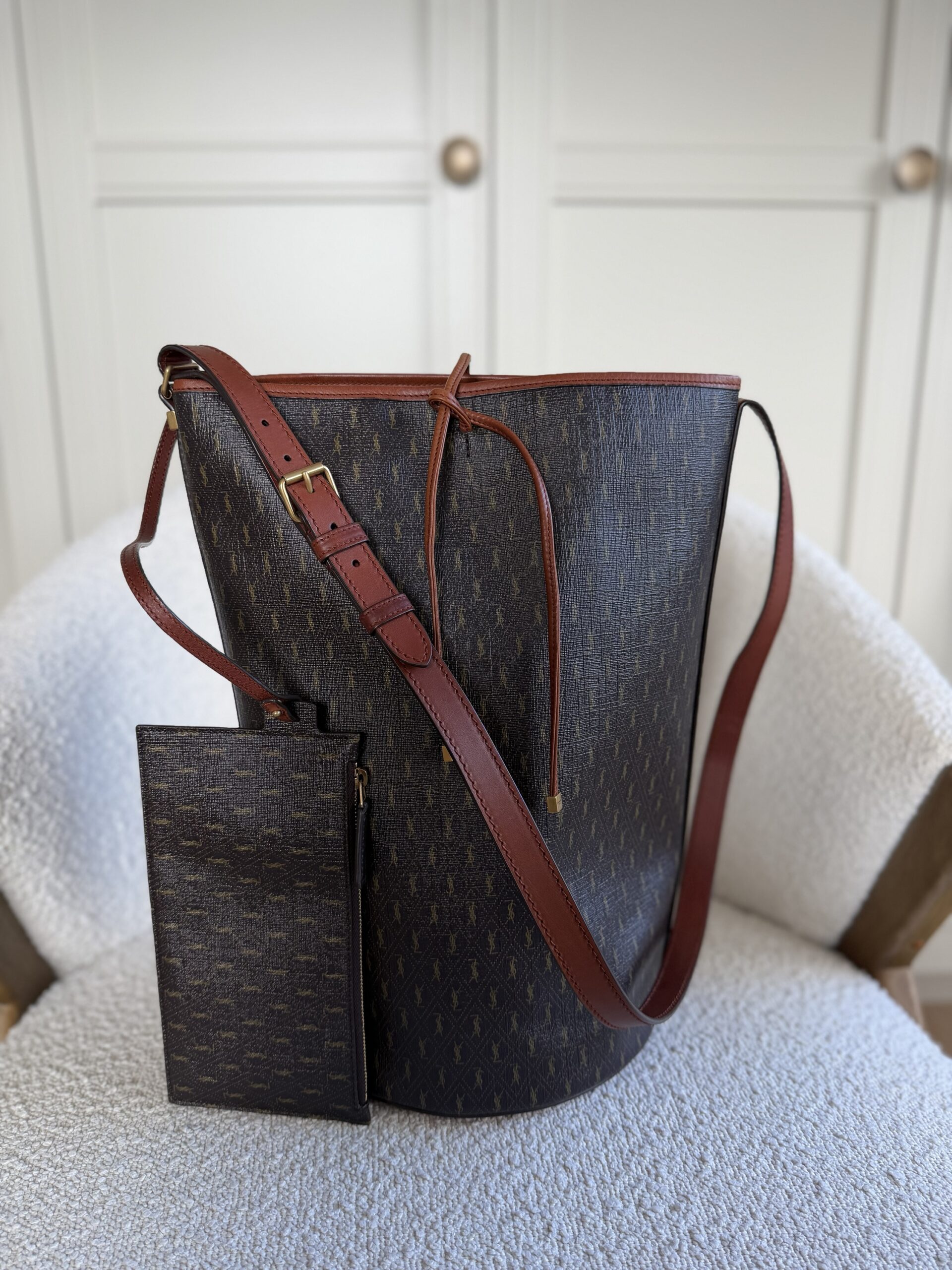 Canvas Bucket Bag Saint Laurent Paris - FABRYCZNIE NOWY - obrazek 8
