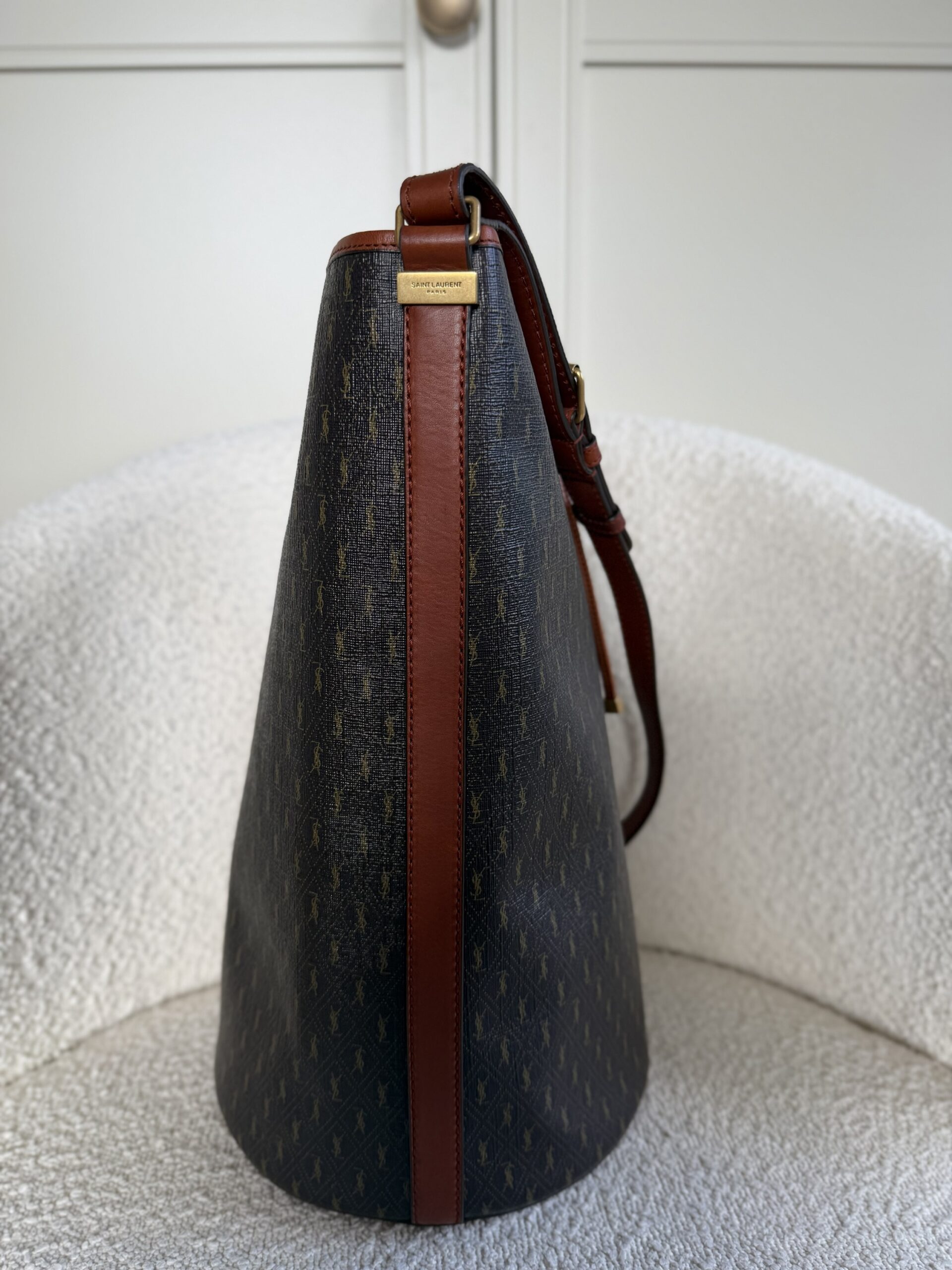 Canvas Bucket Bag Saint Laurent Paris - FABRYCZNIE NOWY - obrazek 11