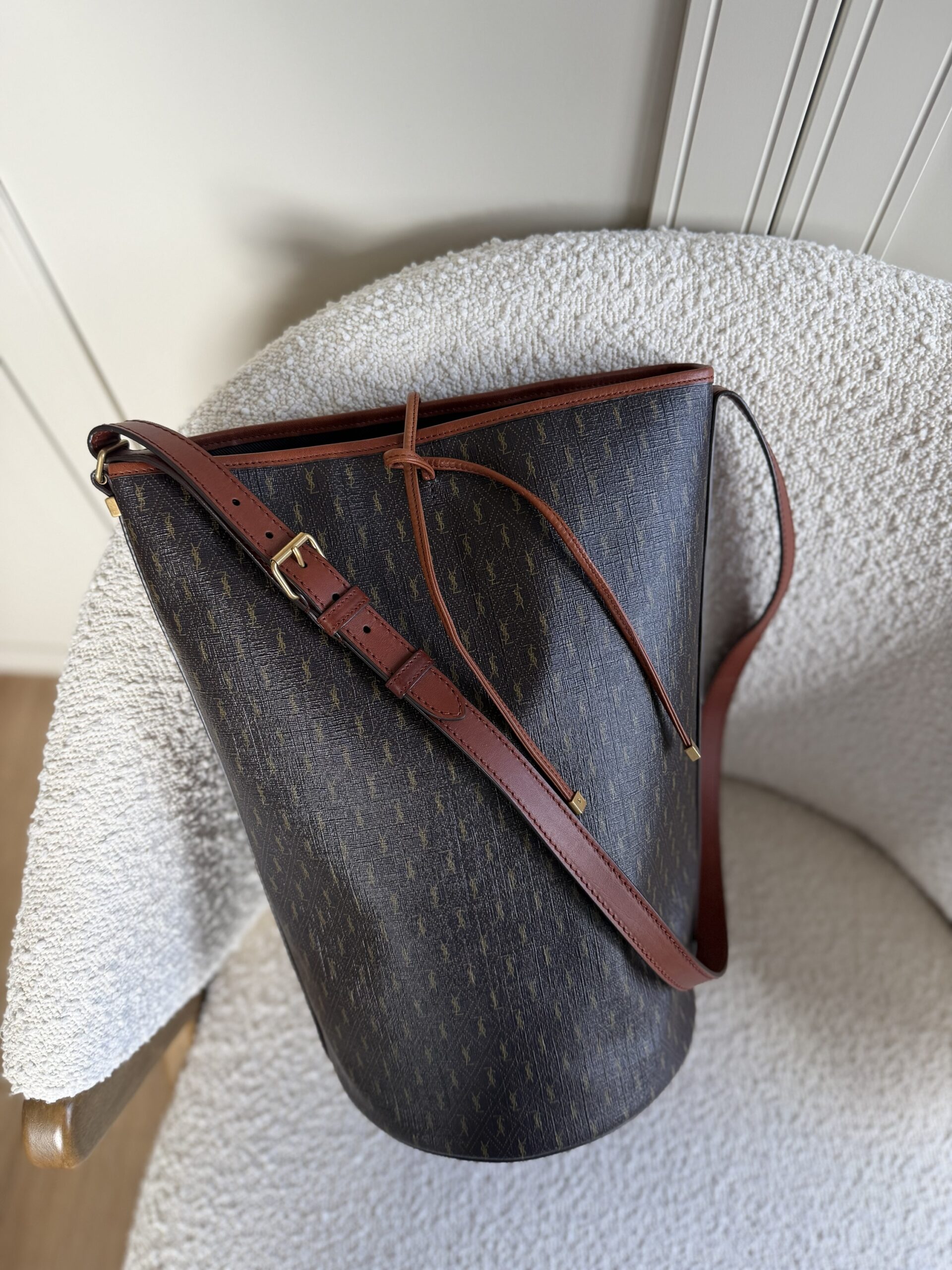 Canvas Bucket Bag Saint Laurent Paris - FABRYCZNIE NOWY - obrazek 13