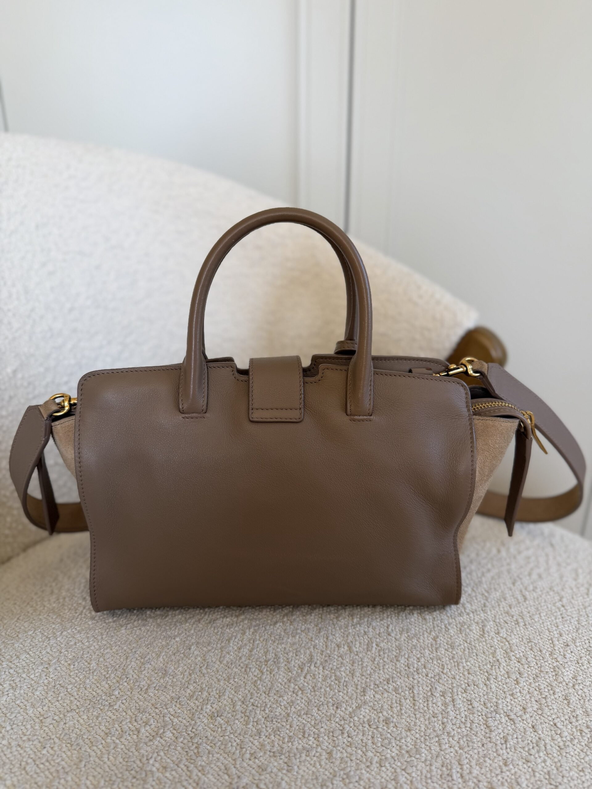 Saint Laurent Paris Cabas Bag Taupe - obrazek 10
