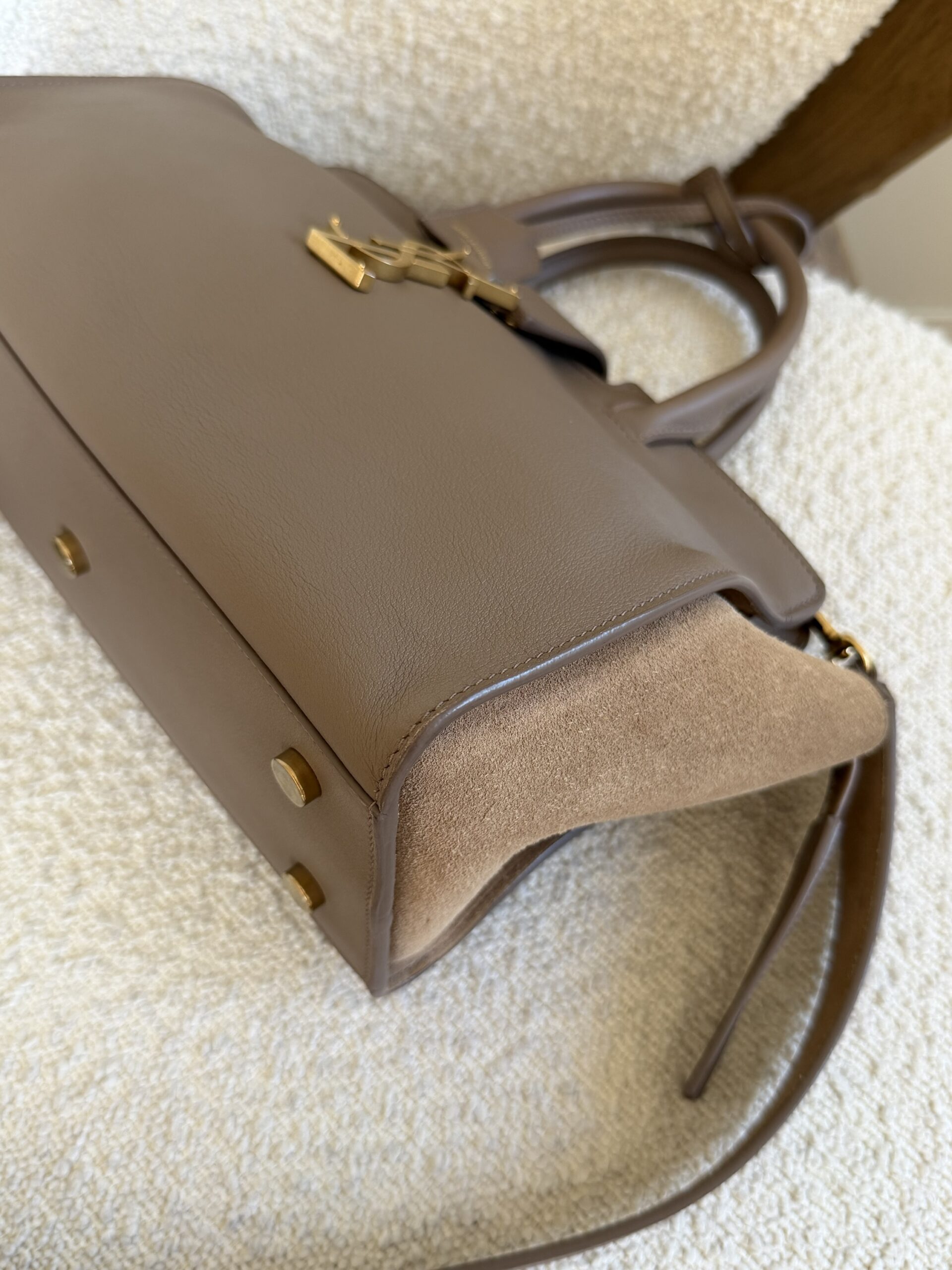 Saint Laurent Paris Cabas Bag Taupe - obrazek 13