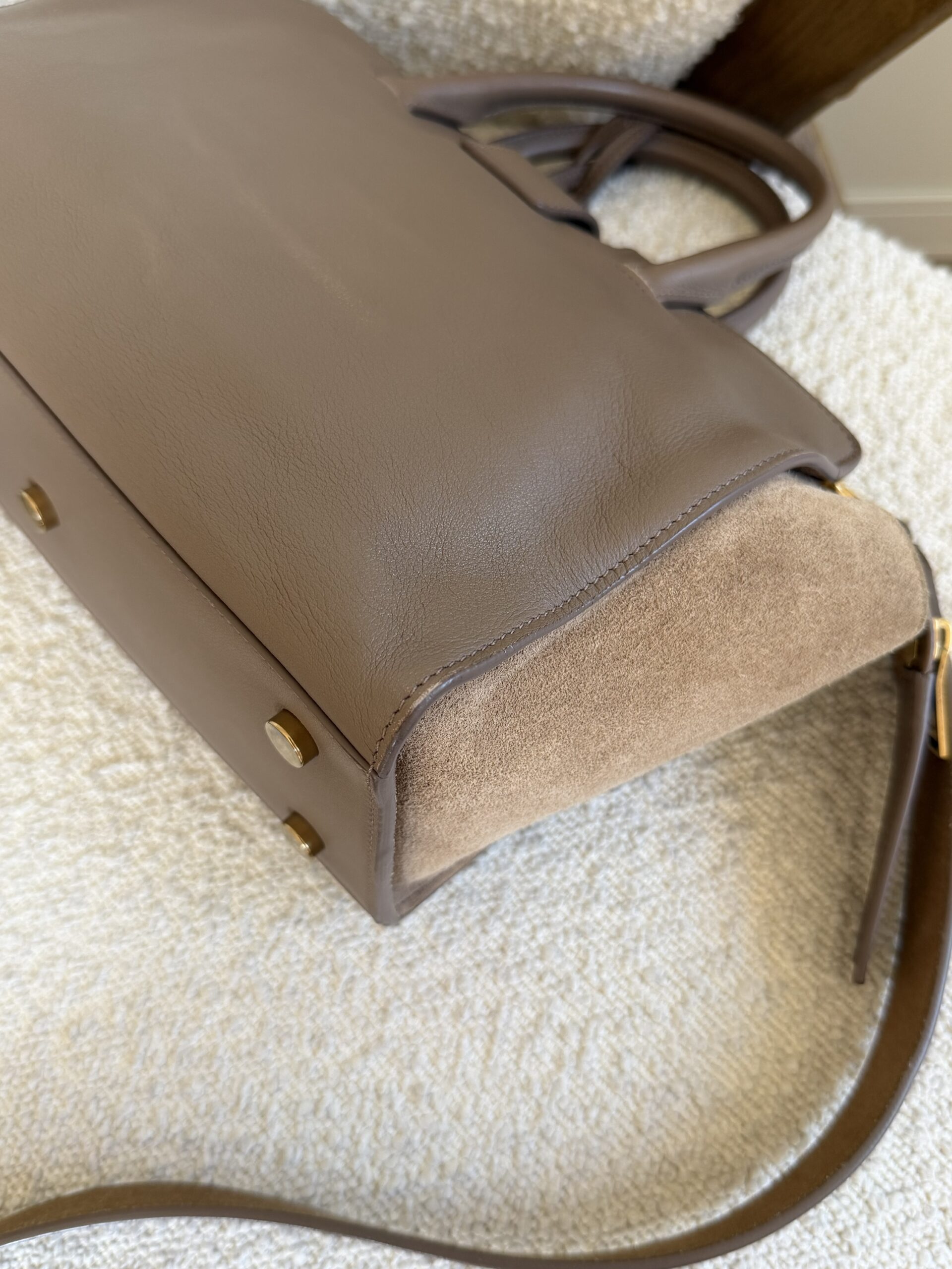 Saint Laurent Paris Cabas Bag Taupe - obrazek 15