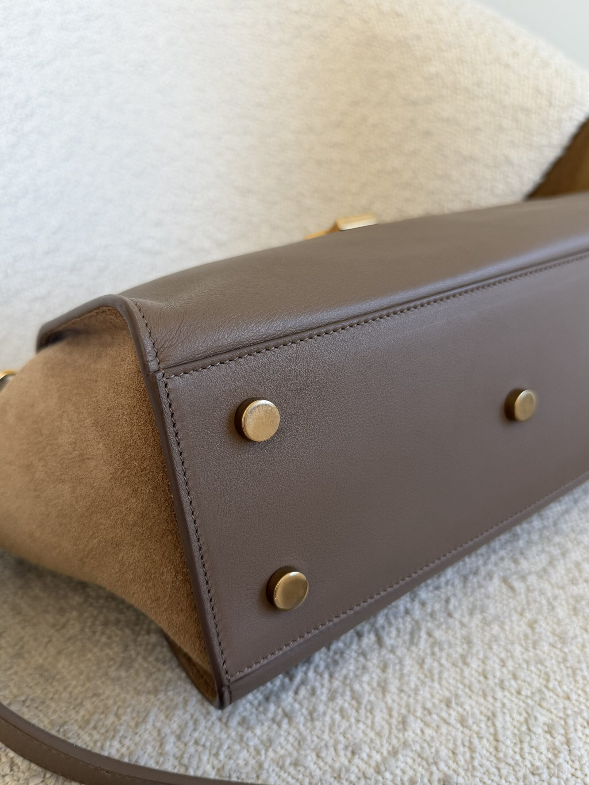 Saint Laurent Paris Cabas Bag Taupe - obrazek 16
