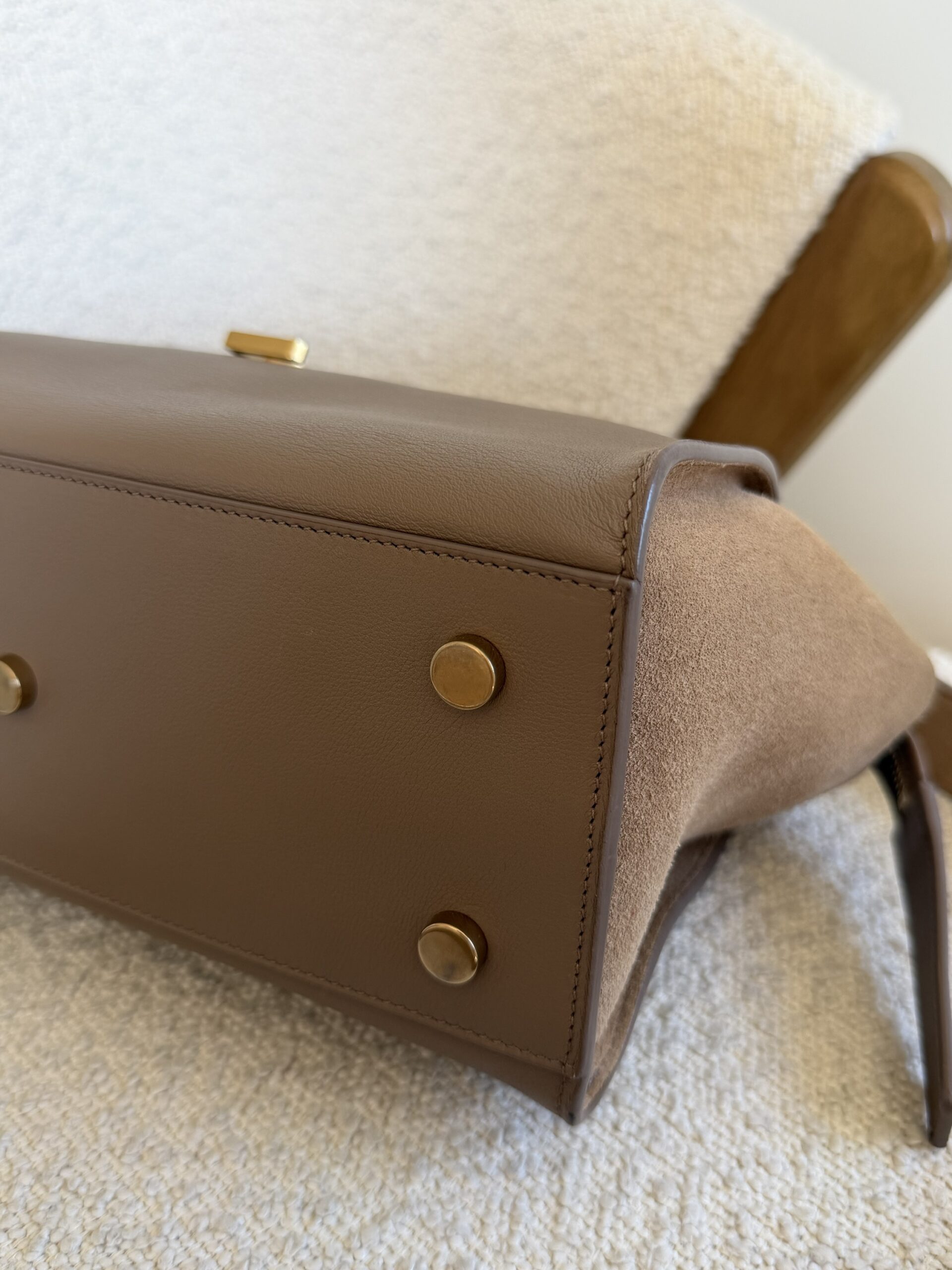 Saint Laurent Paris Cabas Bag Taupe - obrazek 17