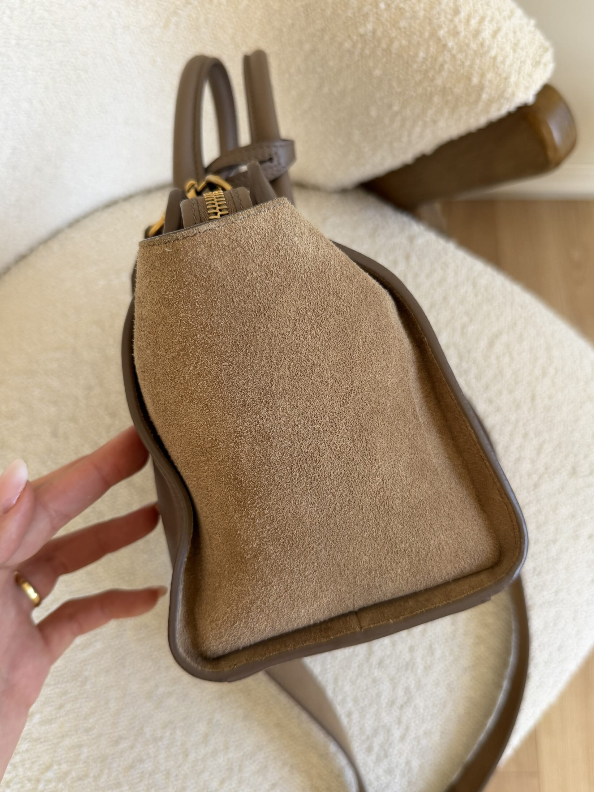 Saint Laurent Paris Cabas Bag Taupe - obrazek 19
