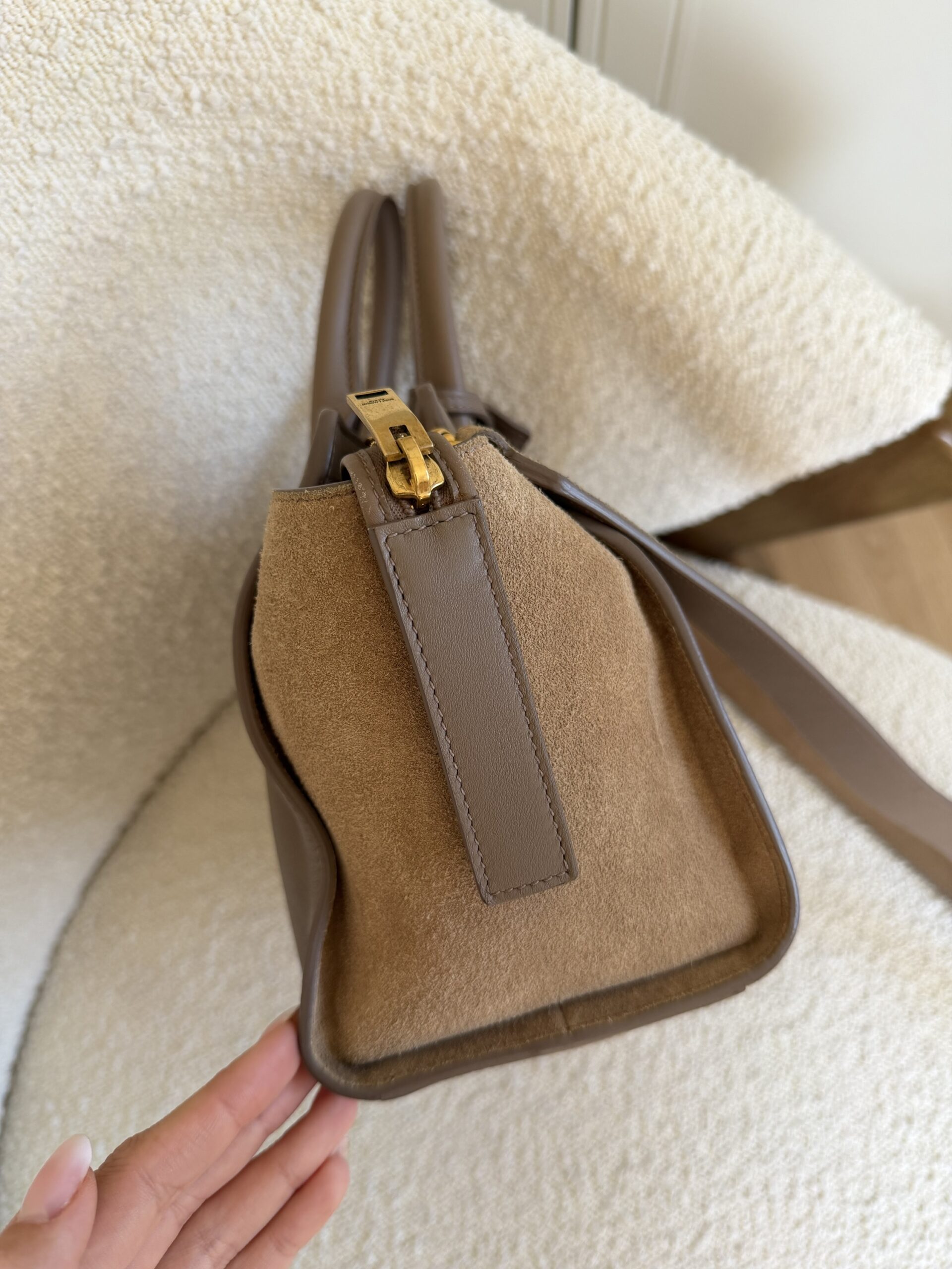 Saint Laurent Paris Cabas Bag Taupe - obrazek 26